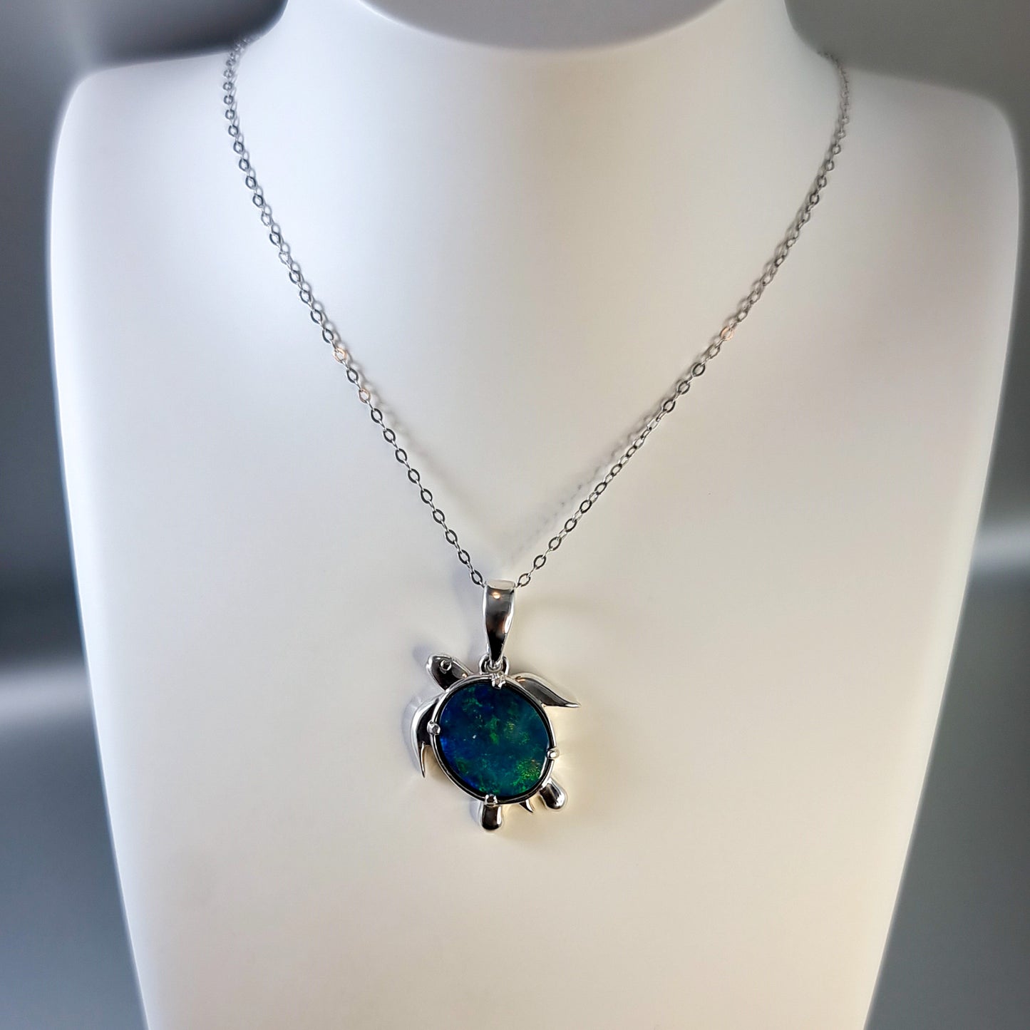 Opal Doublet Turtle Pendant