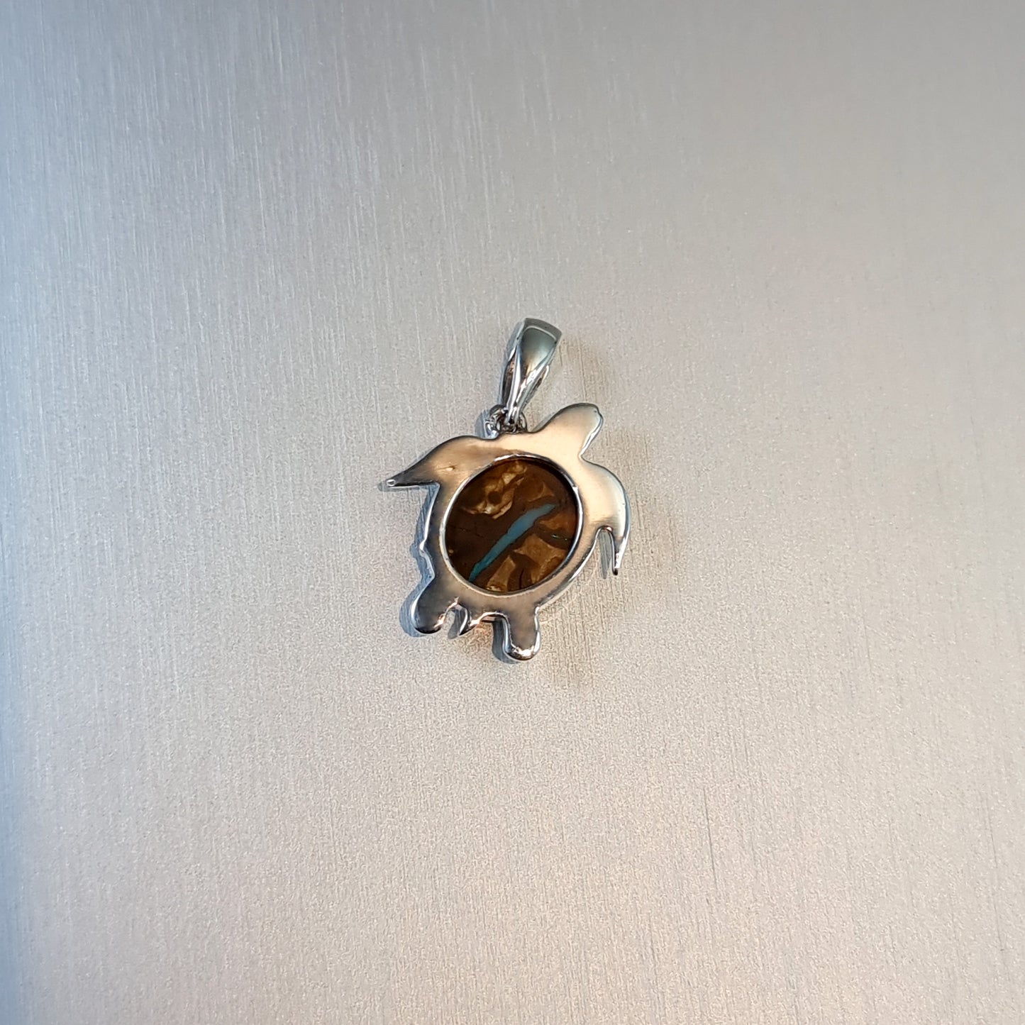 Boulder Opal Turtle Pendant