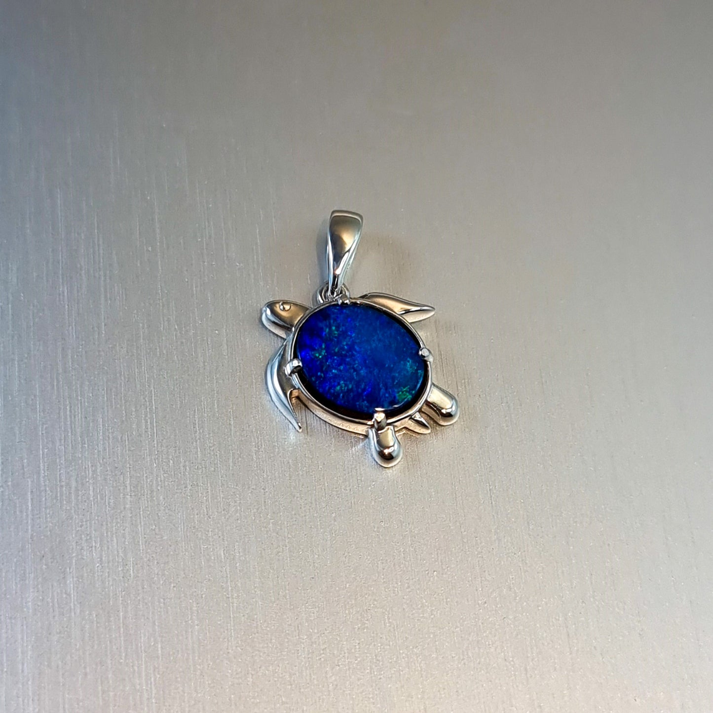 Opal Doublet Turtle Pendant