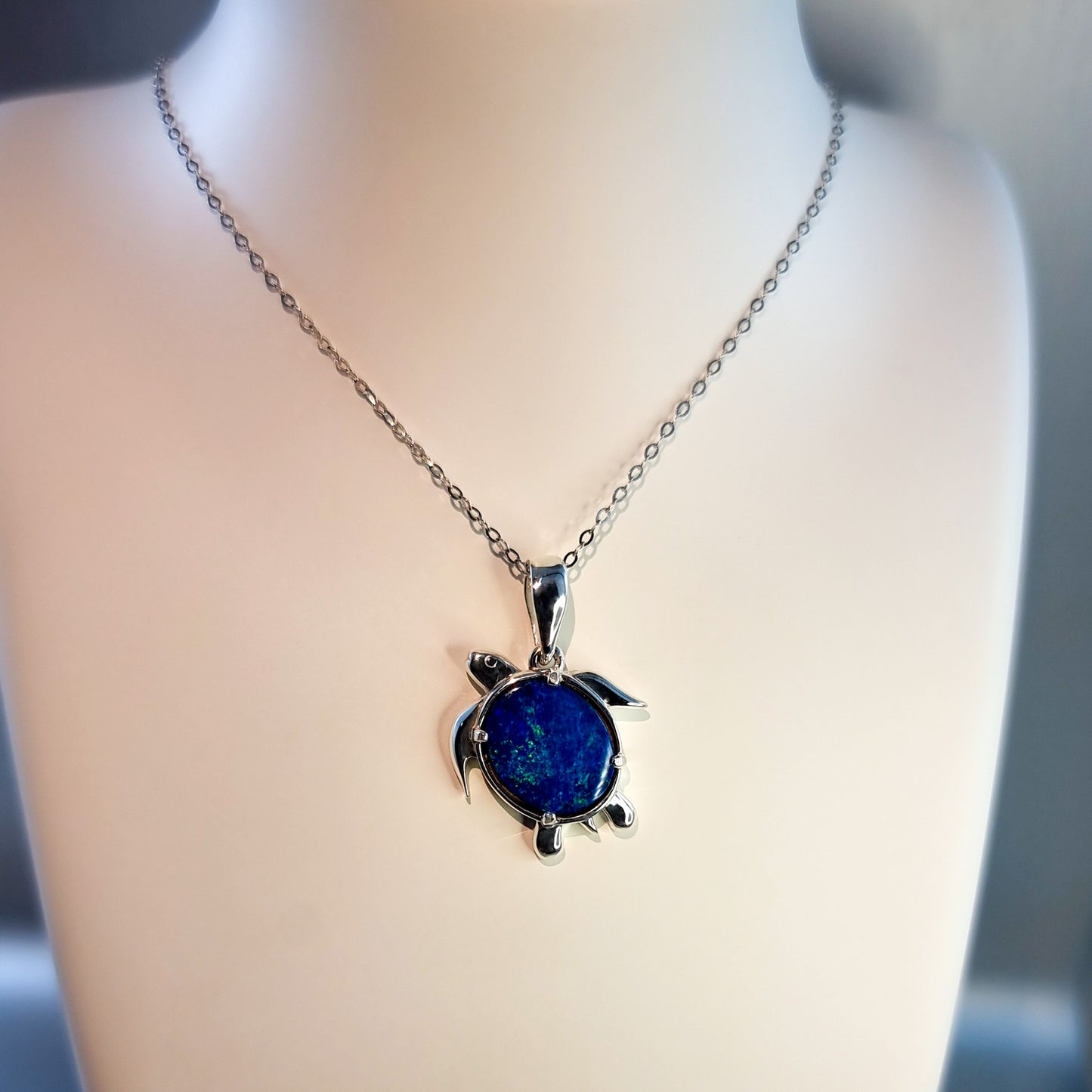 Opal Doublet Turtle Pendant