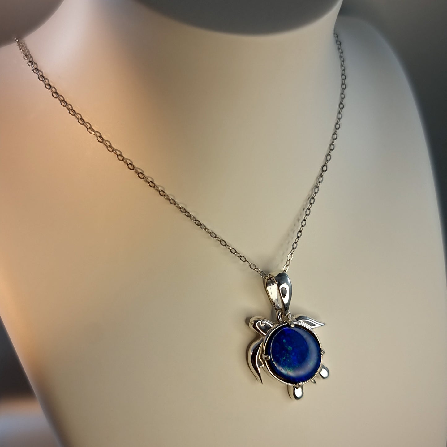 Opal Doublet Turtle Pendant