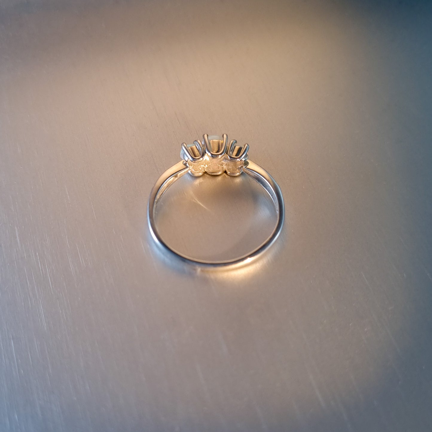 Solid Opal And Diamond Ring