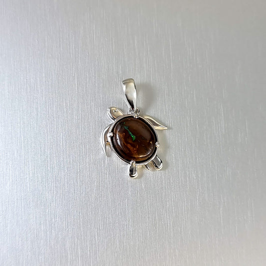 Boulder Opal Turtle Pendant